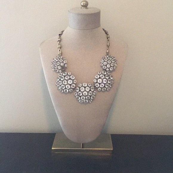 J. Crew Rhinestone Cluster Necklace - Picture 2 of 6